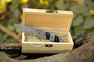 Vente chaude Haute Teneur En Carbone En Acier Damas Couteau De Chasse Pliant Damas Poignée Camping En Plein Air Couteaux - Product Image 4