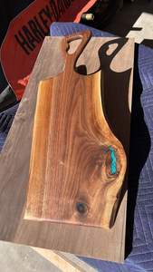 NOUVELLE PLANCHE DE BOUCHER RECTANGLE À DÉCOUPER EN BOIS Planche à découper écologique durable et recyclée pour la maison et le restaurant - Product Image 3