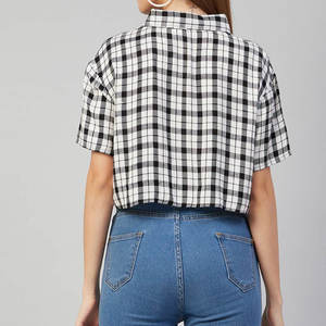 Camisas cortas de poliéster transpirable de diseño personalizado de alta calidad para mujer, camisas holgadas de algodón multicolor para mujer - Product Image 4