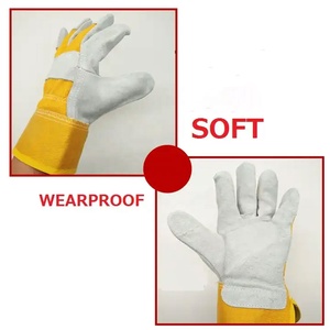 Guantes de trabajo de cuero de seguridad para la construcción para hombre de piel de vaca, calidad superior, precio barato, superventas, guantes de trabajo de secado rápido - Product Image 5