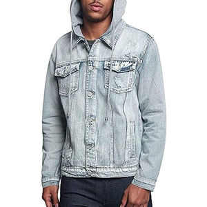 Veste en jean pour hommes de haute qualité 100% toile de coton Style décontracté avec col rabattu et veste mince de couleur unie avec poche - Product Image 6
