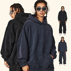 Écusson de broderie ample personnalisé sweats à capuche fabricants de vêtements à impression bouffante streetwear personnalisé vêtements pour hommes - Product Image 1