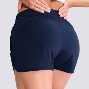 Pantalones cortos para mujer, pantalones cortos deportivos transpirables con costuras de malla, pantalones cortos de Fitness de LICRA antiluz con cintura elástica de talla grande para mujer - Product Image 6