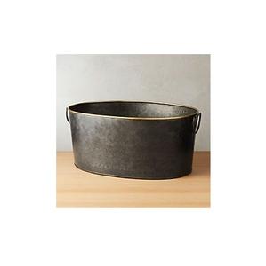 Baignoire à vin de luxe en métal de qualité pour les articles de bar des fournisseurs en gros Design élégant de grande taille de couleur noire - Product Image 1