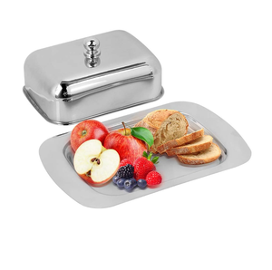 Plato de mantequilla de acero inoxidable de diseño único, Decoración de cocina, contenedor de mantequilla de acero inoxidable, plato de alta calidad - Product Image 2