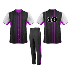 Propre sublimation nom de l'équipe Logo haute qualité hommes sans manches Baseball uniforme respirant Baseball Jersey/pantalon ensembles - Product Image 3
