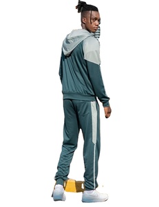 Sudadera con capucha y cremallera para hombre, chándal de lana de algodón 100% informal, pantalones de chándal para correr de talla grande con logotipo para deportes - Product Image 4