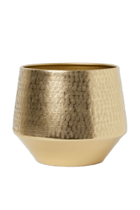 Maceta cónica de metal dorado moderno con maceta decorativa de lujo para plantas de interior para el hogar y la Oficina - Product Image 2