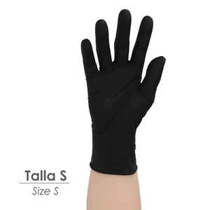 Disposable Nitrile Gloves, Black, Size S, 5.5 gms. Thick. Box of 100 gloves. - Product Image 2