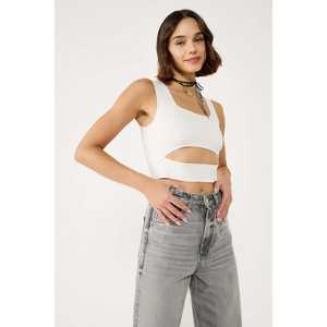 Top Básico de Punto Elástico con Detalle de Ventana - Product Image 1