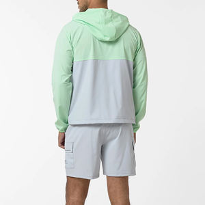 2025 recién llegado 100% nailon ligero de talla grande chaqueta con cremallera y conjunto corto ropa de calle a prueba de viento e impermeable conjunto corto para hombres - Product Image 2