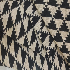 Sacs fourre-tout écologiques en jacquard noir crémeux beige Sac à provisions en coton réutilisable pour femmes Tissu teint en fil de chaîne tissé - Product Image 2