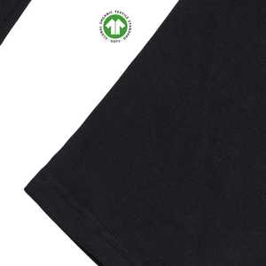 Pantalones de salón de algodón orgánico para mujer-Negro, Jersey de 5,4 oz, ajuste relajado con cintura ajustable con cordón y diseño de pierna recta - Product Image 5