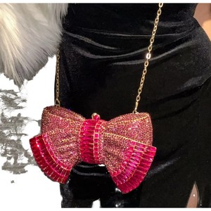 Fancy <b>Square</b> Half Moon Crystal Acrylic Classic Casual Pearl Fashion Clutch Purse Women Party Evening Handbag Elegant - Product Image 1