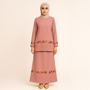 เสื้อผ้าแบบดั้งเดิมปักสไตล์อิสลามสำหรับผู้หญิงฮิญาบขนาดพิเศษ - Product Image 3