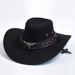New Real Suede Western Cowboy <b>Hats</b> Vintage Big-edge Gentleman Cowgirl Jazz <b>Hat</b> <b>Holidays</b> Party Cosplay <b>Hat</b> - Product Image 6