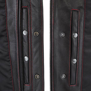 Veste de course de moto de style vintage pour hommes de grande taille Nouveau gilet d'équitation en cuir respirant et coupe-vent - Product Image 3