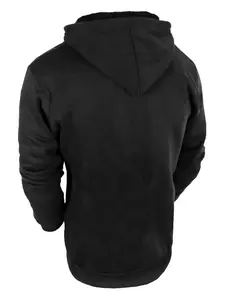 Sweat à capuche élégant en molleton beige avec poches kangourou Impression personnalisée à glissière-Confortable 100% coton Concevez votre propre sweat à capuche - Product Image 3