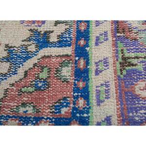 Tapis en laine vintage noué à la main Pae-2308 pour la maison, tapis de salon abstrait tressé fait main avec motif médaillon, neuf - Product Image 3