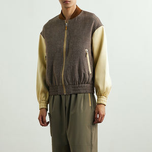 Chaquetas universitarias en blanco con diseño de lujo personalizado para hombre con manga de cuero Lettermen Bomber chaquetas de béisbol - Product Image 4