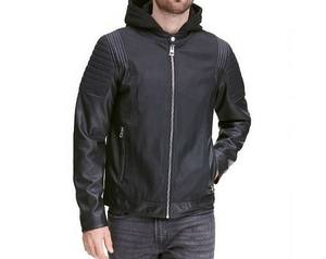 Chaqueta de Invierno de Cuero Genuino para Hombre, Estilo Moderno, Cuello Alto, Manga Larga, Transpirable, de Secado Rápido, Alta Calidad, Último Diseño - Product Image 4