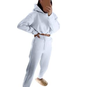 Chándales con capucha de algodón orgánico Premium 100%, conjunto de 2 piezas transpirable de diseño informal con logotipo elegante personalizado para invierno - Product Image 6