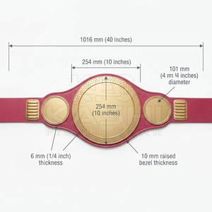 Ceinture de récompense de lutte unisexe professionnelle décorative de haute qualité, non toxique, avec logo personnalisé au centre et sangle réglable pour le sport - Product Image 6