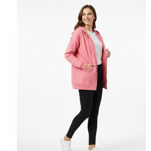 Mujeres invierno ligero cremallera Sudadera con capucha OEM venta al por mayor por encargo Casual moda Streetwear gimnasio prendas de vestir exteriores chaqueta de lana 100% - Product Image 6