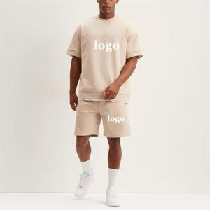 Acid Wash 240gsm Tshirt et 290gsm Shorts Sets T-shirt surdimensionné T-shirt unisexe Terry Shorts Ensemble d'été pour hommes - Product Image 4