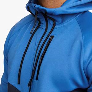 Survêtement deux pièces pour hommes OEM logo personnalisé de marque hommes mode vêtements de sport ensemble de fitness sweat à capuche avec fermeture éclair et jogging - Product Image 4