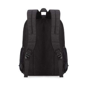 Mochila escolar impermeable básica negra de tamaño mediano 12,2 \ "L x 5,3 \" D x 16,5 \ "H Cierre de cremallera de moda para uso diario de estudiantes - Product Image 6