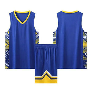 Uniformes de basket-ball unisexes personnalisés imprimés par sublimation, ensembles de maillots de basket-ball en polyester respirant OEM - Product Image 1