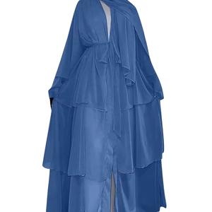 Vêtements islamiques confortables de couleur unie pour femmes musulmanes, robe personnalisée de haute qualité, abaya pour femmes à vendre - Product Image 2