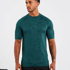 Personalizado gimnasio Fitness algodón Spandex secado rápido transpirable hombres diseñador correr camiseta deportes cuello redondo entrenamiento camisetas para hombres - Product Image 1