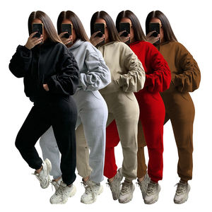 Ensemble survêtement 2 pièces personnalisé pour femmes Sweat-shirt à manches longues et pantalon long skinny Ensemble de survêtements de jogging 2026 - Product Image 1