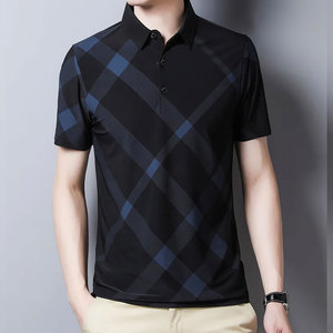 Camiseta de Manga Corta para Hombre, Diseño Sólido Personalizado, de Alta Calidad, Secado Rápido, Transpirable, Corte Holgado Informal, Hecha de Poliéster/Algodón - Product Image 3