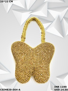 Bolso nupcial hecho a mano con piedra de cristal y cuentas, un accesorio de noche y boda atemporal para mujeres elegantes - Product Image 2
