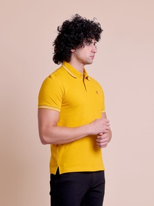 เสื้อยืดแขนสั้นพรีเมี่ยมสำหรับผู้ชายดีไซน์คอโปโลผ้ายืดได้ใส่สบายขนาด260กรัม - Product Image 5