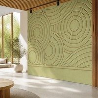 Panneau acoustique découpé CNC 33 mm à rainure en V en fibre de polyester PET, feutre acoustique insonorisant Kusdesign