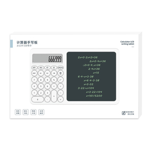 Tablette d'écriture LCD double fonction avec calculatrice, <span class=keywords><strong>bloc</strong></span>-<span class=keywords><strong>notes</strong></span> numérique réutilisable pour le bureau et l'école - Product Image 5