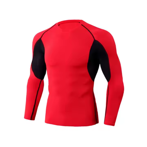 Rashguard MMA rushguard พร้อมโลโก้พิมพ์ซับลิเมชันแขนยาวเรียบ - Product Image 5