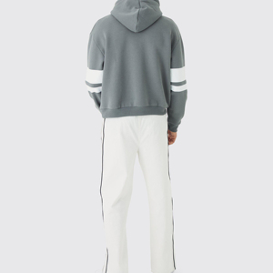 Sweats à capuche en molleton personnalisé de grande taille pour hommes, poids léger et hiver, confortable, motif imprimé en 3D OEM, teint uni avec col à capuche - Product Image 3