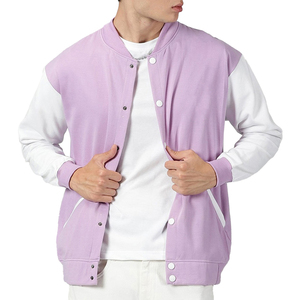 Veste universitaire en coton sur mesure pour hommes, vestes personnalisées pour lycée, broderie, fermeture à boutons, printemps, sports - Product Image 1