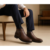 Chaussures en cuir de veau faites à la main en cuir de qualité supérieure confortable style botte chaussures en cuir de veau de luxe