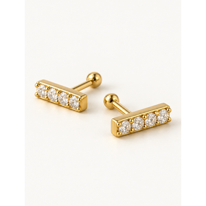 Boucles d'oreilles en or 14 carats avec perles pour mariage, fiançailles, anniversaire - Product Image 1