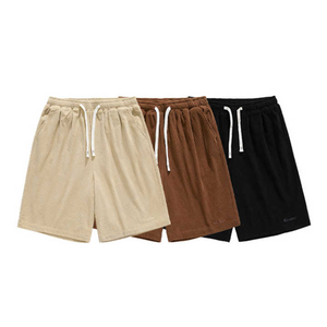 Pantalones cortos de golf de poliéster 100% de alta calidad con bolsillos estampados elásticos de playa cómodos para hombre - Product Image 2