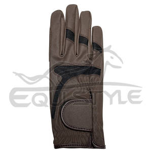 Gants d'équitation pour femmes écran tactile tailles adultes fournisseur en gros en vrac gants équestres d'hiver en cuir marron - Product Image 1