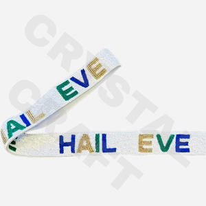 CRYSTAL CRAFT LSU Tigers Sangle de sac à main perlée Couleur personnalisée Perles de rocaille Style indien Taille personnalisée Accepter le logo personnalisé Modèle 2027 - Product Image 3