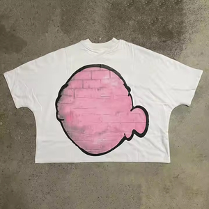 T-shirt unisexe Logo personnalisé toutes les tailles 220 grammes Polyester/coton Streetwear T-Shirt - Product Image 6