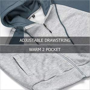 Sudadera con Capucha para Hombre, con Cierre, Cordón Ajustable, Manga Larga, Bolsillos, Estilo Casual - Product Image 3